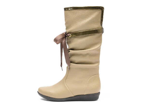 【NUOVO】 ヌオーヴォ レインブーツ 長靴 NC20009 RIBBON RAIN 3 ヒール3cm SP13 OAK